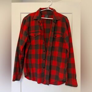 J. Crew red and grey check shirt